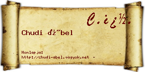 Chudi Ábel névjegykártya