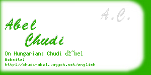 abel chudi business card
